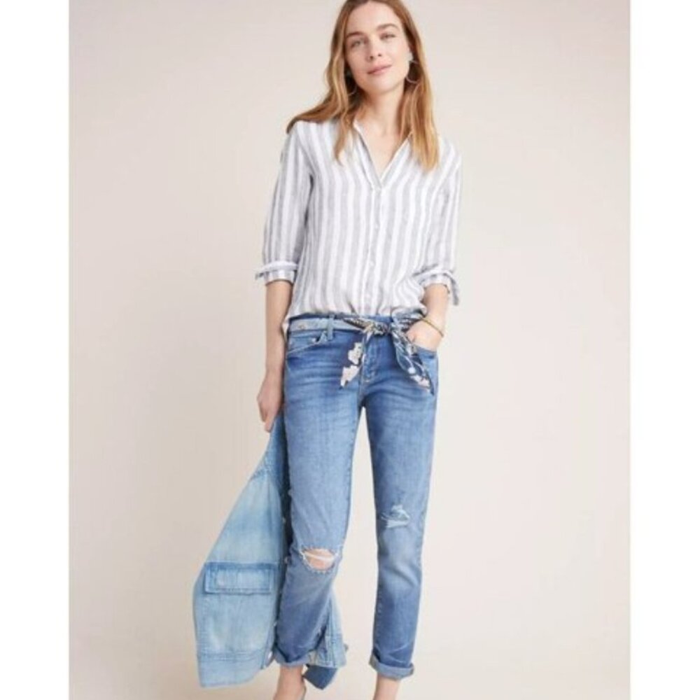 NWOT Anthropologie Pilcro and the Letterpress mid-rise slim boyfriend jeans 29